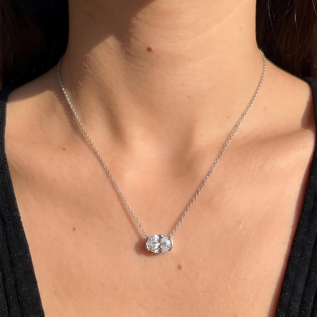 Collier Ovale Eudoxie - Diamant Moissanite💎