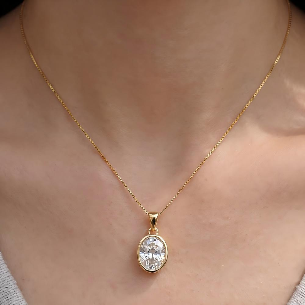 Collier Ovale Apolline - Diamant Moissanite💎