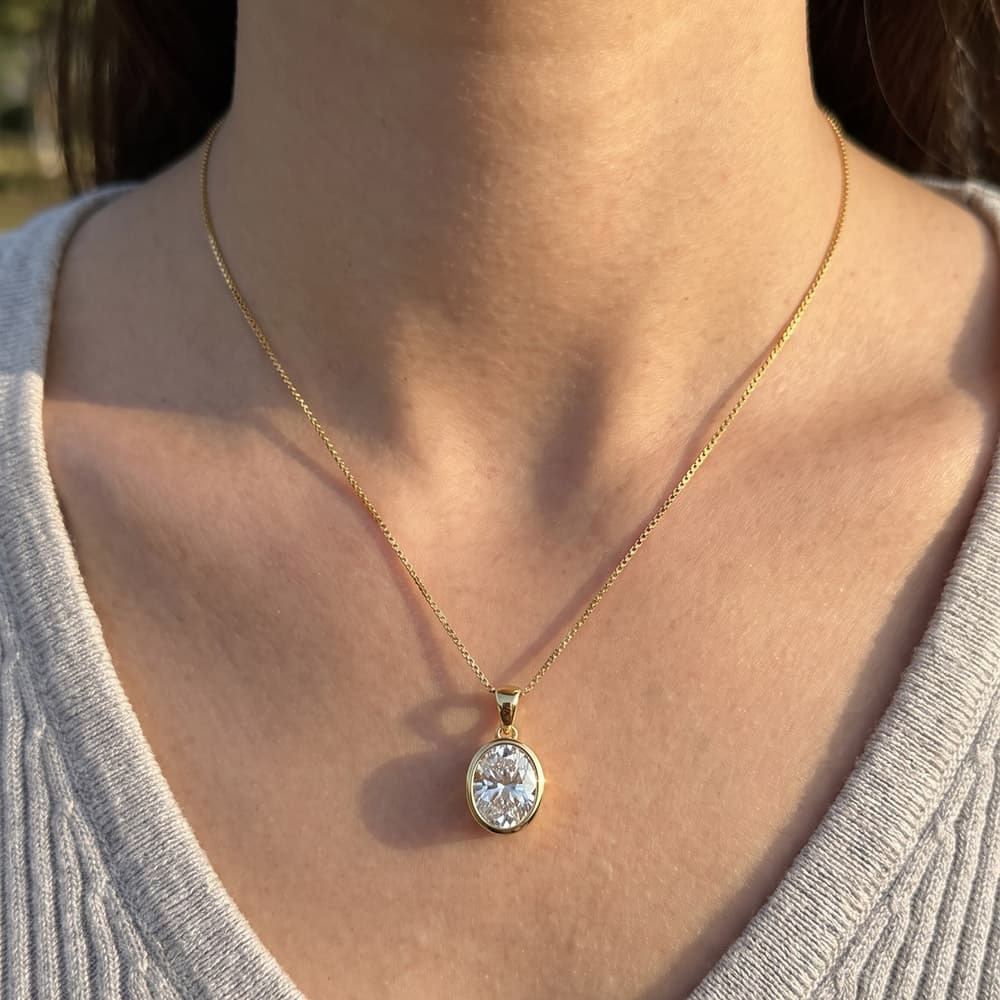 Collier Ovale Apolline - Diamant Moissanite💎