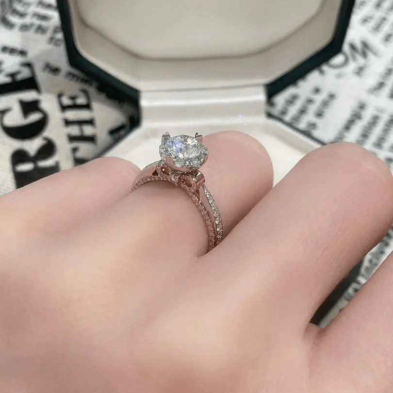Bague Solitaire Amour Infini En Argent Sterling 925 - Diamant Moissanite 1 Carat 💎
