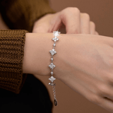 Bracelet Trèfle Cristal d'Etoile – Diamant Moissanite 1 Carat 💎