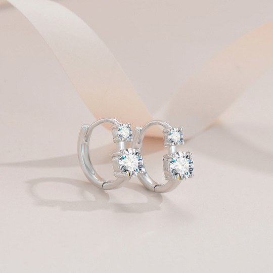 Boucles d'oreilles Gemme Jumelle - Diamant Moissanite 1 Carat 💎