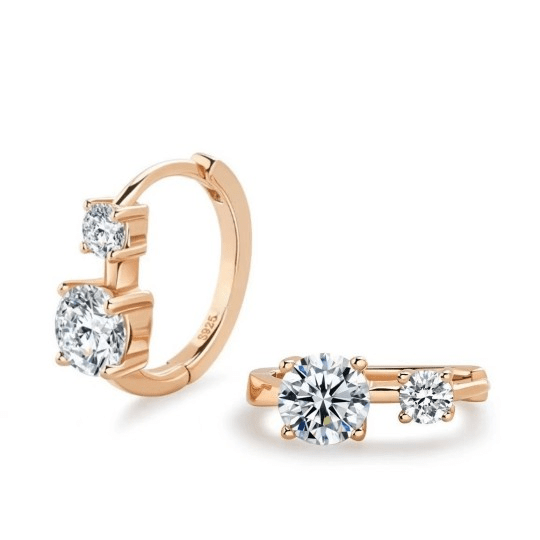 Boucles d'oreilles Gemme Jumelle - Diamant Moissanite 1 Carat 💎