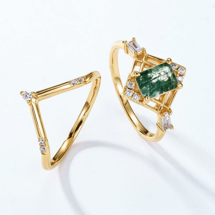 Bague Reliquaire d’Éloïse Plaqué Or 18ct - Malachite naturelle ❇️