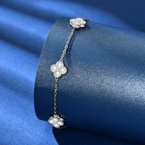 Bracelet Clover 🍀- Diamant Moissanite 1 Carats💎Loriele™
