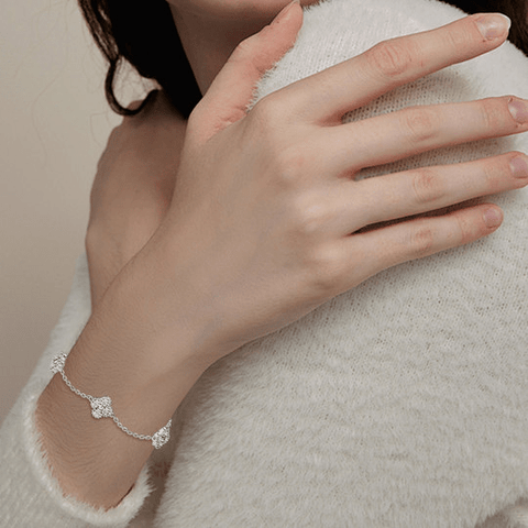 Bracelet Clover 🍀- Diamant Moissanite 1 Carats💎Loriele™