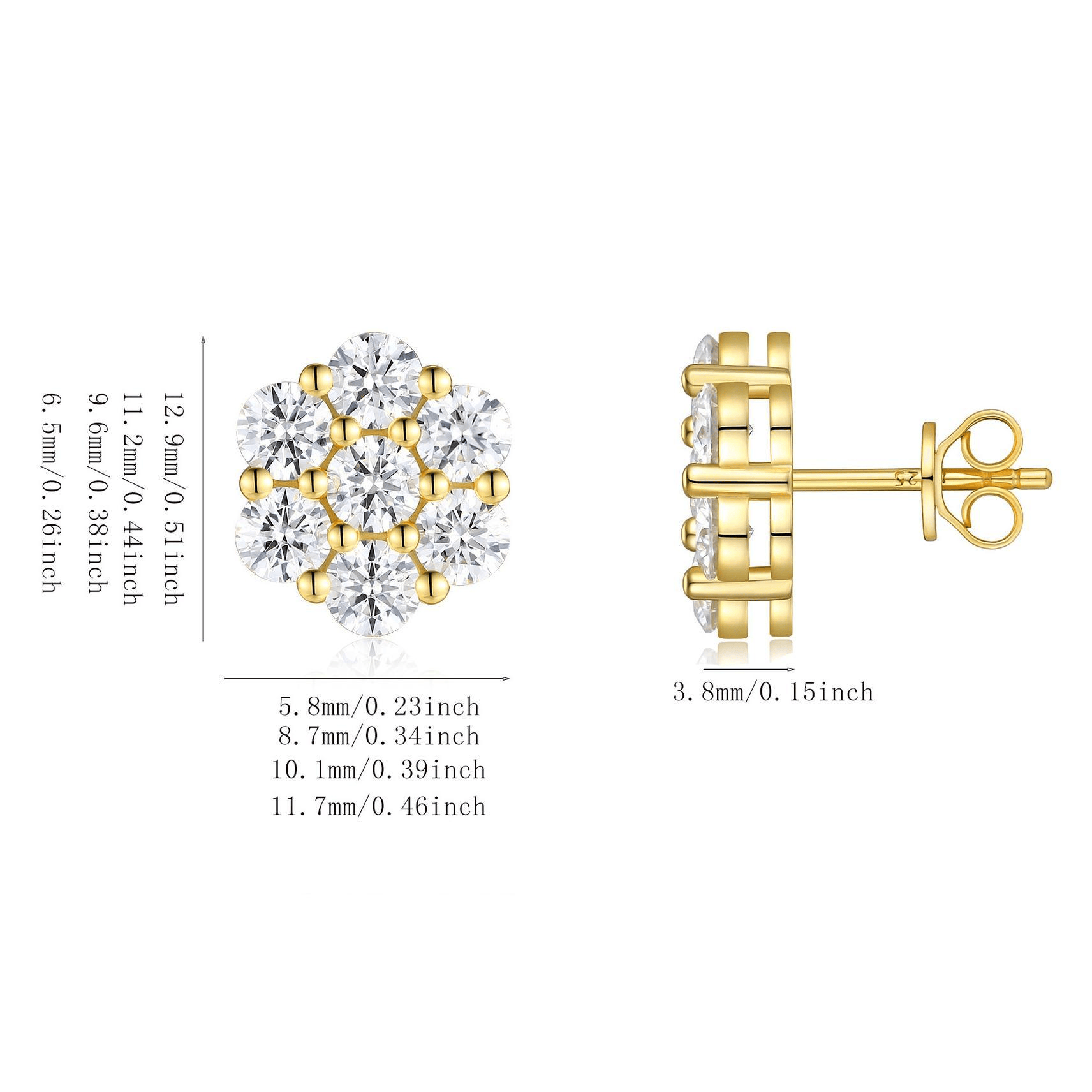 Boucles d'oreilles Pétale éclat de Dana - Diamant Moissanite 💎