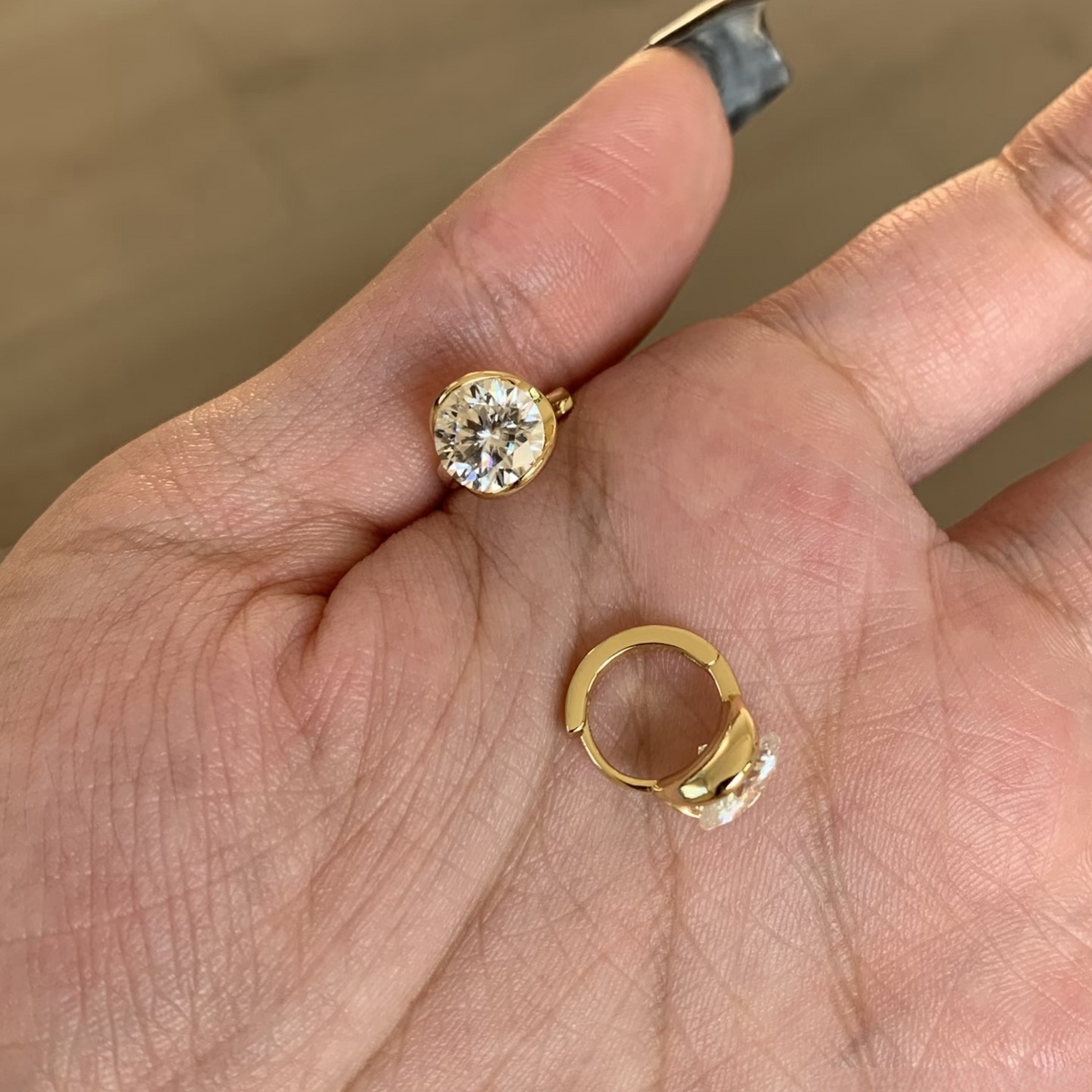 Boucles d’oreilles Curved Cléophée - Diamant Moissanite💎