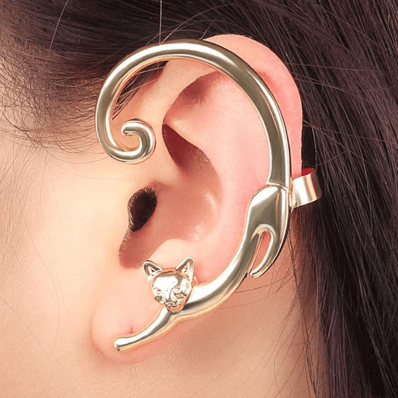 Clips d’oreilles Éclat Félin 🐱 - Zircone Cubique 💎 x2