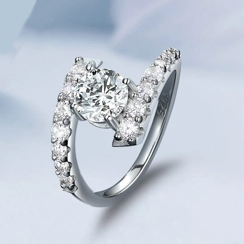 LORIELE - Bague Griffe d'Éclat en Argent Sterling 925 - Diamant Moissanite 1 Carat 💎