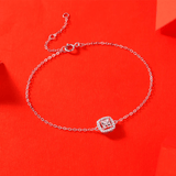 Bracelet Charme Central en Argent sterling 925 - Diamant Moissanite 1 Carat 💎