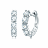 Boucles d'oreilles Quintessence Cristalline En Argent Sterling - Diamant Moissanite 1 Carat 💎