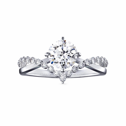 Bague Solitaire Lueur de perle En Argent Sterling 925 - Diamant Moissanite 1 Carat 💎