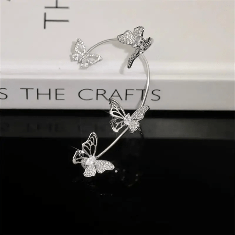 Clips d’oreilles Papillon 🦋 - Zircone Cubique 💎 x2