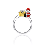 Bague Spéciale Noël Santa Claus - Diamant Moissanite 1 Carat 🎁💎