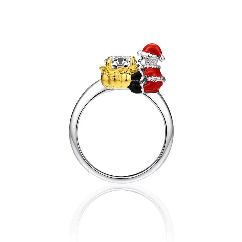 Bague Spéciale Noël Santa Claus - Diamant Moissanite 1 Carat 🎁💎