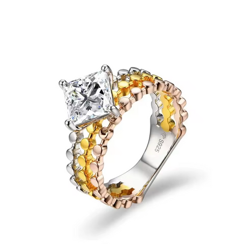 Imperial Gloria Ring in Stainless Steel - 1 Carat Moissanite Diamond 💎