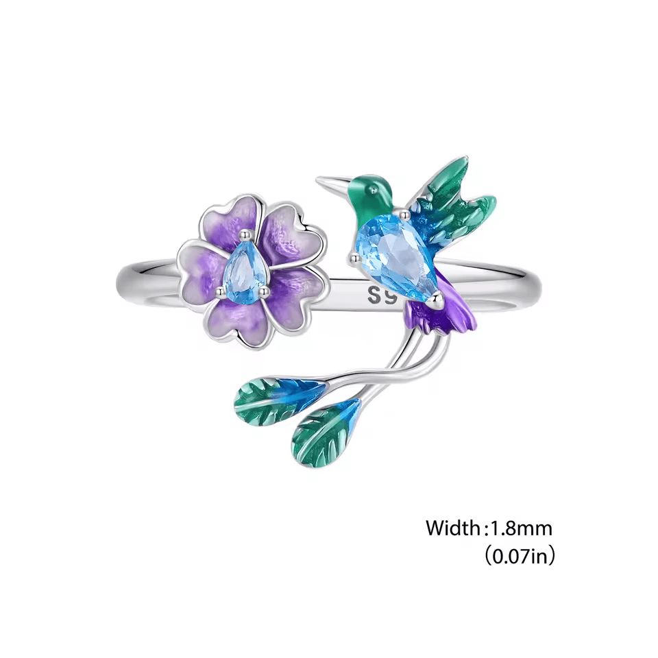 Parure Fleur du Colibri 💐 - Diamant Moissanite 💎