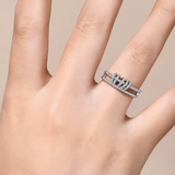 Bague Cycle Anti-stress - Pavage Moissanite 💎