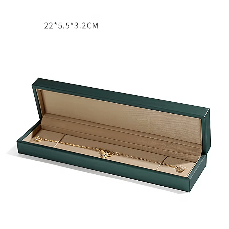 Écrin vintage en cuir satiné Vert - LORIELE™