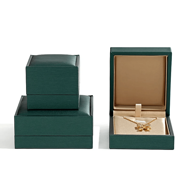 Écrin vintage en cuir satiné Vert - LORIELE™