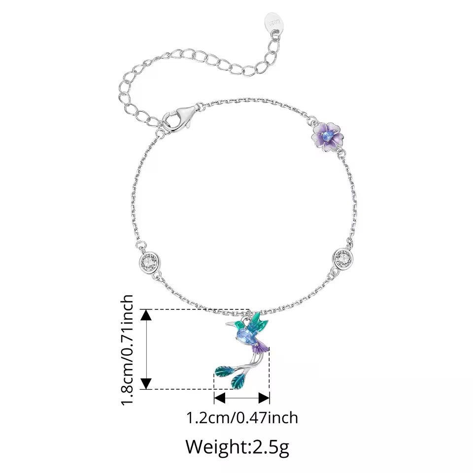 Parure Fleur du Colibri 💐 - Diamant Moissanite 💎