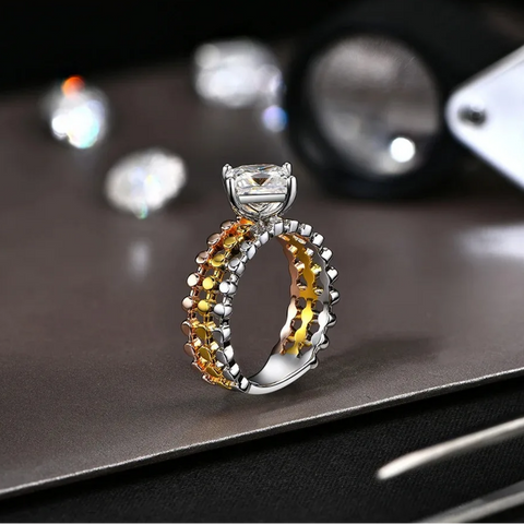 Imperial Gloria Ring in Stainless Steel - 1 Carat Moissanite Diamond 💎