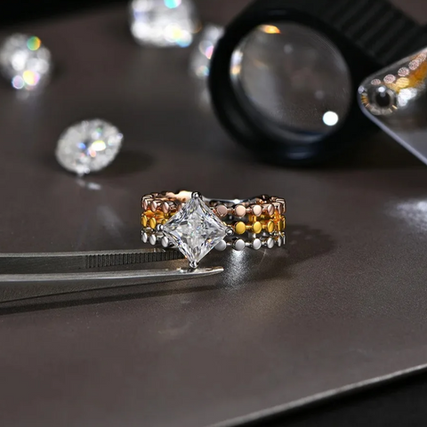 Imperial Gloria Ring in Stainless Steel - 1 Carat Moissanite Diamond 💎