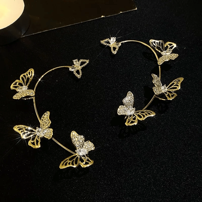 Clips d’oreilles Papillon 🦋 - Zircone Cubique 💎 x2