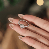 Bague Ruban Cœur de Cristal - Diamant Moissanite 1 Carat 💎