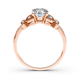 Bague Sylphide Eclat Rosé 🦋 - Diamant Moissanite 1 Carat 💎