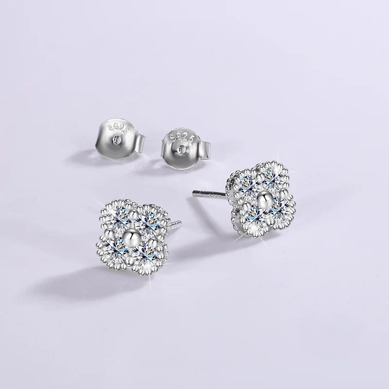 ✨ Boucles d’Oreilles Clover édition - Diamant Moissanite 1 Carats💎Loriele™