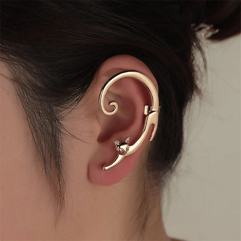 Clips d’oreilles Éclat Félin 🐱 - Zircone Cubique 💎 x2