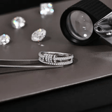 Bague Cycle Anti-stress - Pavage Moissanite 💎