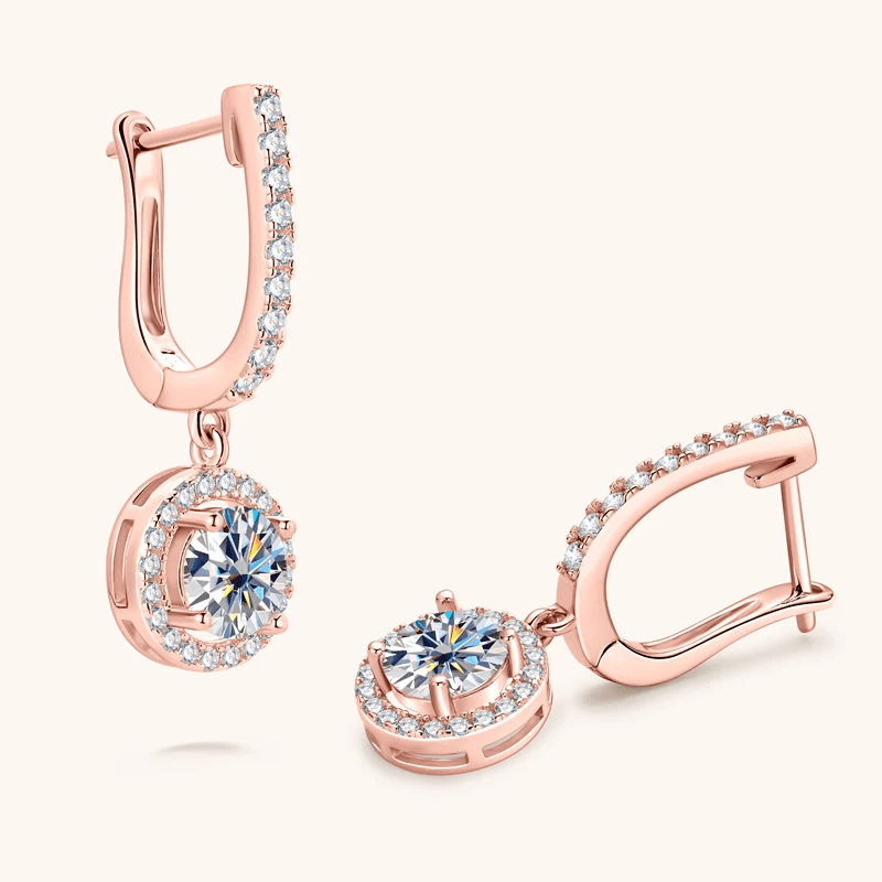 Boucles d'oreilles Or Rosée d’Aurore 18ct - Diamant Moissanite 1 Carat 💎