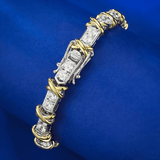 Bracelet Cross d'éternité En Argent Sterling 925 - Diamant Moissanite 1 Carat 💎