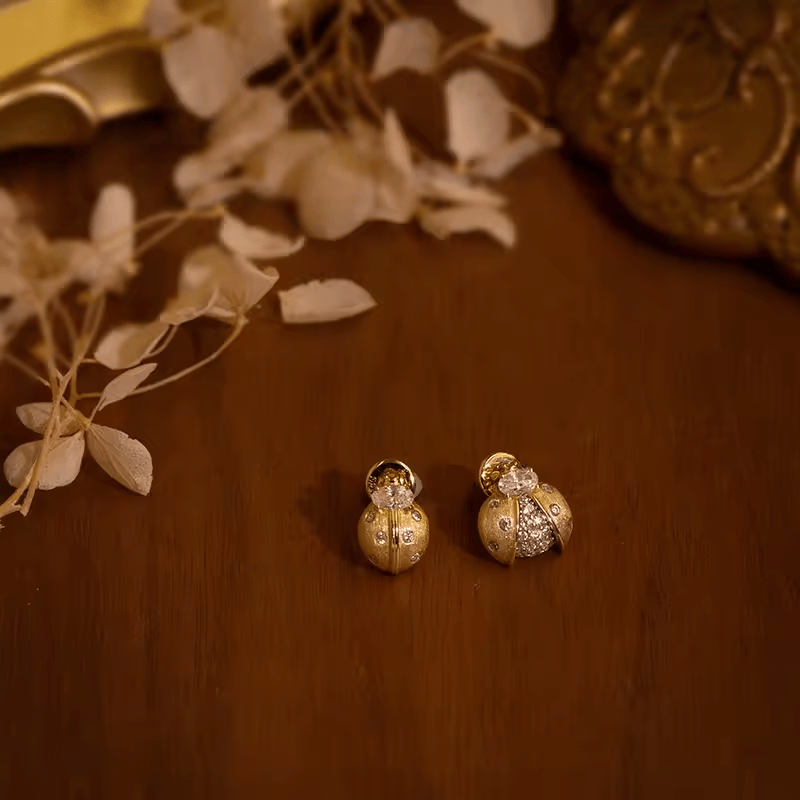 Boucles d'oreilles Trésor de Coccinelle - Diamant Moissanite 💎