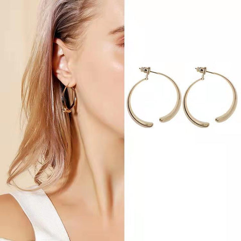 Boucles d'oreilles Incurvé Plaqué Or 18cts - Loriele™