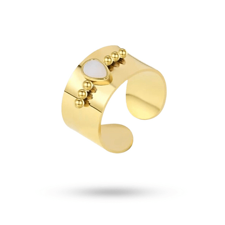 Bague Ajustable Perle d’Or - LORIELE