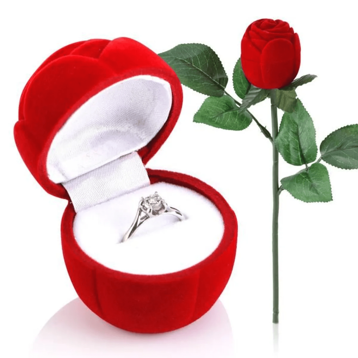 Écrin Bague <br /> Rose Rouge