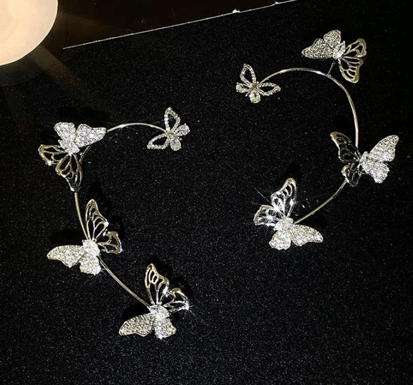 Clips d’oreilles Papillon 🦋 - Zircone Cubique 💎 x2