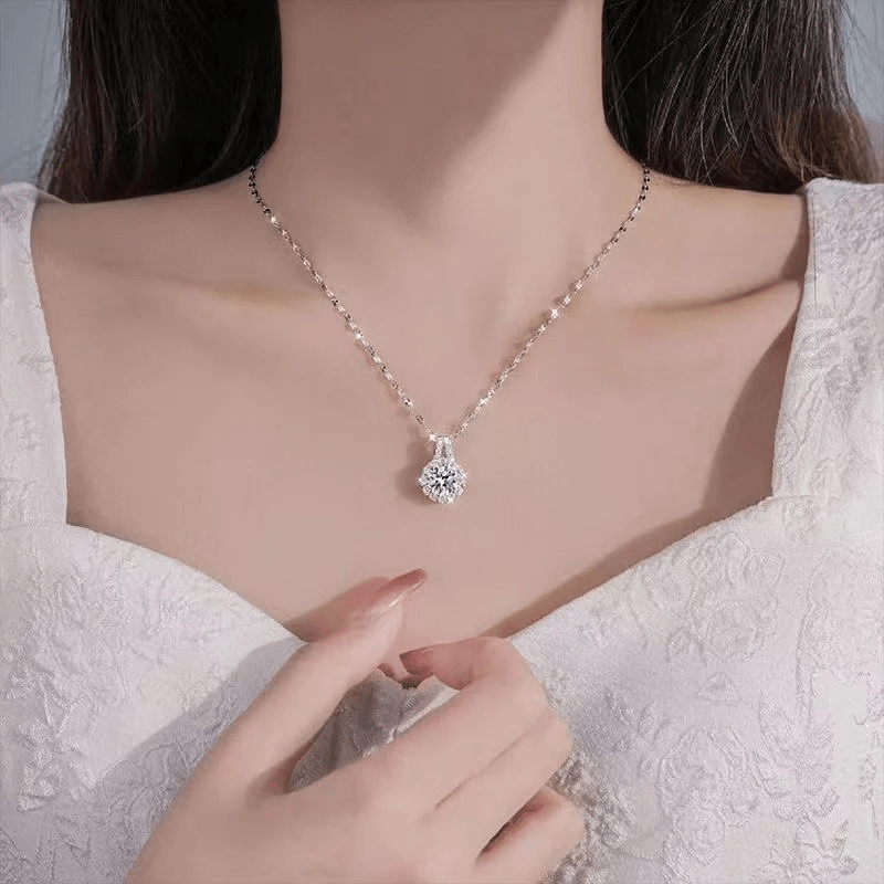 Collier Eclat Diancie en Argent Sterling 925 - Diamant Moissanite 1 Carat 💎