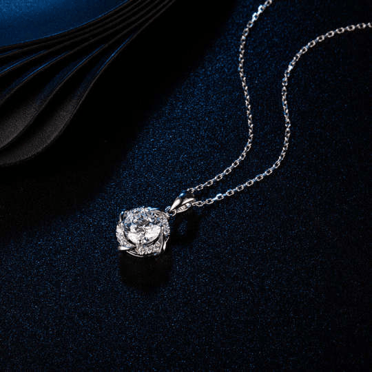 Collier Sérénade Scintillante en Argent Sterling 925 - Diamant Moissanite 1 Carat 💎
