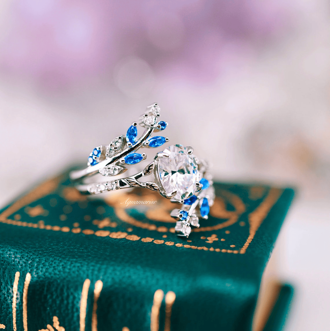 Bague Nymphes Aphrodite Silver - Moissanite 1 carat 💎🌿