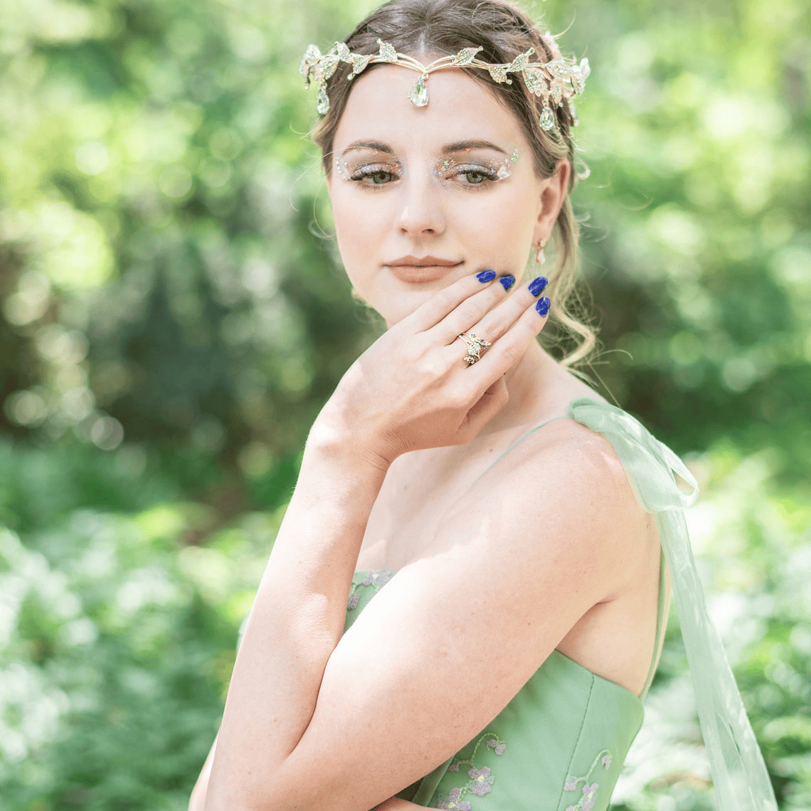 Bague Nymphes Aphrodite Silver - Moissanite 1 carat 💎🌿