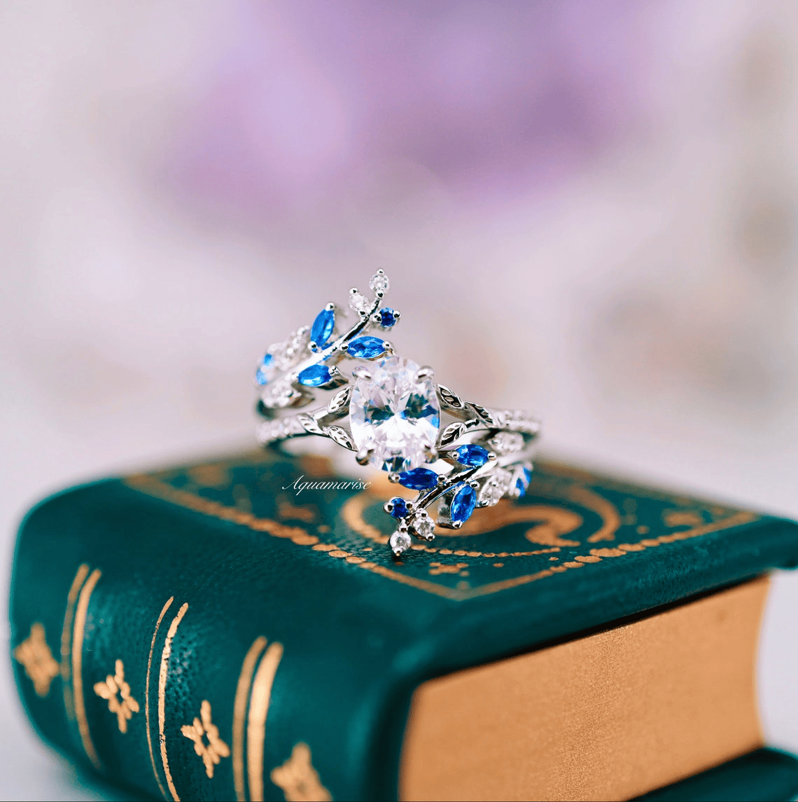 Bague Nymphes Aphrodite Silver - Moissanite 1 carat 💎🌿