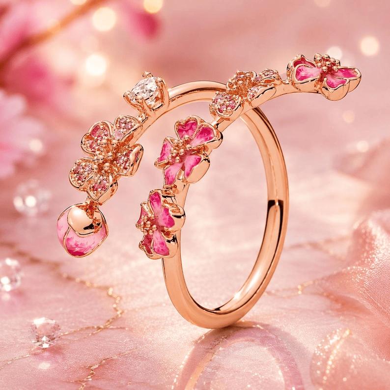 Bague Ajustable Hanami - Fleur de Sakura 🌸
