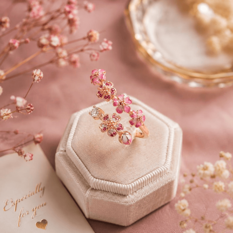 Bague Ajustable Hanami - Fleur de Sakura 🌸