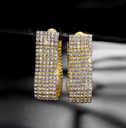 Boucles d'Oreilles Éclat Nacrée en - Plaqué 18 Carats✨