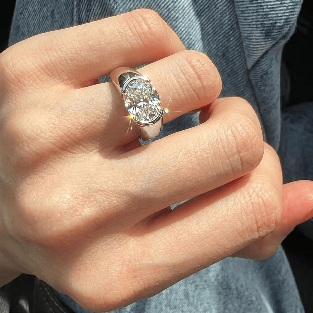Bague Souverain de Cristal - Diamant Moissanite💎